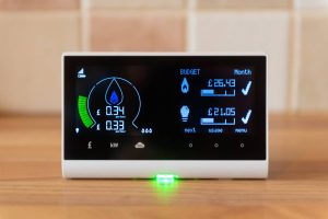 Smart meter shows data